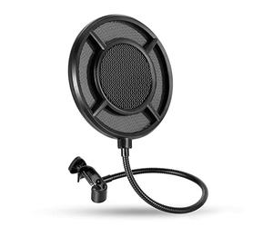 Limtula Microfono a Forma Rotonda Filtro Anti-Pop Schermo Antivento Flessibile Rete prevenzione Riduzione del Rumore Registrazione Schermo per Microfono Schermo Anti-spruzzo Rete Anti-Vento