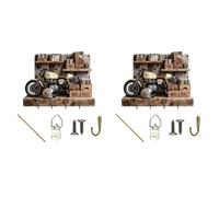 Limtula No More Lost Keys! Supporto da parete con ripiano decorativo in legno e 4 ganci robusti, porta chiavi per mensola di casa