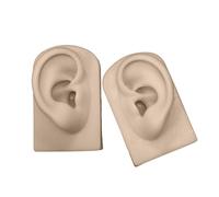 Limtula Orecchio artificiale Modello Morbido Silicone Sinistra e Destra Ear Mold per Agopunture Formazione Pratica Display Gioielli Puntelli Sinistra Destra Repliche Orecchio, Misura unica, come