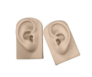 Limtula Orecchio artificiale Modello Morbido Silicone Sinistra e Destra Ear Mold per Agopunture Formazione Pratica Display Gioielli Puntelli Sinistra Destra Repliche Orecchio, Misura unica, come