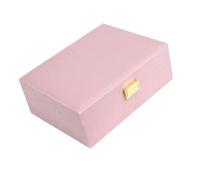 Limtula Organizer per gioielli con scomparti multipli con porta occhiali in peluche per accessori, comodo cofanetto foderato in peluche