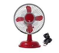 Limtula Piccolo ventilatore oscillante da scrivania retrò a 2 velocità USB/AA batteria scrivania da 14,5 cm tavolo per lavoro ufficio dormitorio piccolo ventilatore