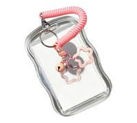 Limtula Porta carte con ciondolo a forma stella Buste protettive per carte Protezione sicurezza trasparente Buste credito trasparenti resistenti all ' acqua Copertine con bordo, B
