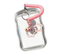 Limtula Porta carte credito con ciondolo a forma stella, custodie protettive trasparenti, custodie sicurezza trasparenti, custodie per crediti, resistenti all ' acqua, portafoglio per studenti