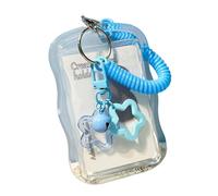 Limtula Porta carte credito con ciondolo a forma stella, custodie protettive trasparenti, custodie sicurezza trasparenti, custodie per crediti, resistenti all ' acqua, portafoglio per studenti