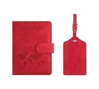 Limtula Porta passaporti Etichette per bagagli Viaggio Custodia per passaporti essenziale Portafoglio Custodia in pelle con blocco Internazionale Must Have a