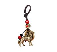 Limtula Portachiavi in ottone robusto portatile con zodiaci intricati disegna l'accessorio di modo per gli individui alla moda portachiavi multifunzionale, Cane, Taglia unica