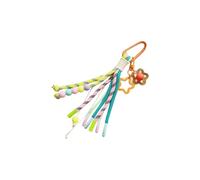 Limtula Portachiavi intrecciato con corda a tema naturale, moschettone in plastica ABS, ciondolo per borse, accessori per borse moderne, decorazione per zaino multicolore, coppia