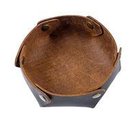 Limtula Portagioie in pelle Valet-Tray Dadi Entryway Table Bedside-Nightstand Desk Travel Dish Plate For Women & Man Crazy-horse Jewelry Valet - Dadi Entryway Table Travel Dish Plate Gifts