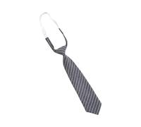 Limtula Punk Pre Legato A Righe Nere Cravatte Per Le Donne Ragazze Per Camicia Normale O Camicetta Uniforme Pre Legato Nero Cravatta Uniforme Cravatte Per, Grigio scuro, Taglia unica