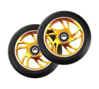 Limtula Ruota per scooter da 100 mm con design precisione, Gold | Cerchi in lega alluminio leggeri, pneumatici in PU e rotolamento regolare per skateboard e scooter