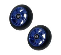 Limtula Ruota per scooter da 100 mm con design precisione, Navy Blue | Cerchi in lega alluminio leggeri, pneumatici in PU e rotolamento regolare per skateboard e scooter