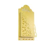 Limtula Scaffale per libri con supporto per Corano arabo da parete con gancio per chiavi Appendiabiti sospeso per decorazioni per la casa Festival islamico Appeso a parete per Corano