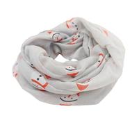 Limtula Sciarpa con stampa albero Natale calda, Light gray big snowm
