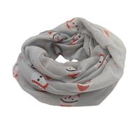 Limtula Sciarpa con stampa albero Natale calda, Light gray little sn