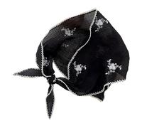 Limtula Sciarpa ricamata floreale compatta design pieghevole foulard multiuso avvolgere la testa piccola scialle o copertura del collo sciarpa triangolare copricapo