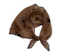 Limtula Sciarpa ricamata floreale compatta design pieghevole foulard multiuso avvolgere la testa piccola scialle o copertura del collo sciarpa triangolare copricapo