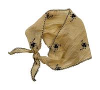 Limtula Sciarpa ricamata floreale compatta design pieghevole foulard multiuso avvolgere la testa piccola scialle o copertura del collo sciarpa triangolare copricapo