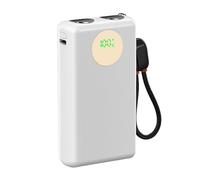 Limtula Set 2 a Batteria 21700 con Ricarica Rapida, White | Custodia per batteria senza saldatura richiesta, schermo digitale, cavo tipo C incluso, uscita da 22, 5 W,