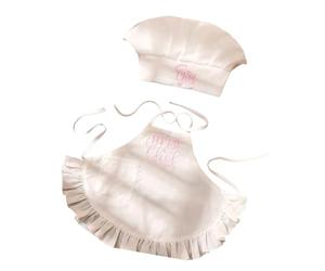 Limtula Set accessori per fotografia da cuoco per, grembiule e cappello, costume in poliestere per, ideale per scattare foto bambini in abiti da cucina