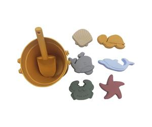 Limtula Set da Gioco da Spiaggia da 8 per Bambini Robusti Strumenti per la Sabbia in ABS, tra Cui Pala, Secchio e stampi Bambole Sabbia per Bambini all ' Aperto