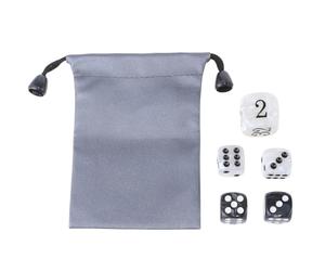 Limtula Set Dadi per Backgammon in Acrilico con Finitura, Black White