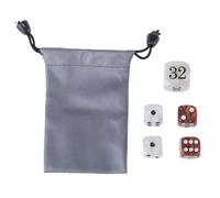 Limtula Set Dadi per Backgammon in Acrilico con Finitura, Brown White
