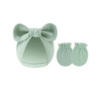 Limtula Set Guanti per Cuffie in Cotone per Ragazzi e Ragazze Set 2 Guanti per Protezioni AntiGraffio e Cappello con Fiocco per Set Guanti per Cappelli per
