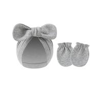 Limtula Set Guanti per Cuffie in Cotone per Ragazzi e Ragazze Set 2 Guanti per Protezioni AntiGraffio e Cappello con Fiocco per Set Guanti per Cappelli per