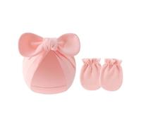Limtula Set Guanti per Cuffie in Cotone per Ragazzi e Ragazze Set 2 Guanti per Protezioni AntiGraffio e Cappello con Fiocco per Set Guanti per Cappelli per