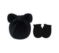 Limtula Set Guanti per Cuffie in Cotone per Ragazzi e Ragazze Set 2 Guanti per Protezioni AntiGraffio e Cappello con Fiocco per Set Guanti per Cappelli per