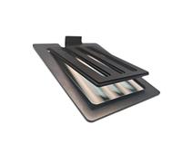 Limtula Set Ripiani per Monitor rialzati con Fermo, Black | Base Inclinata in Ferro Comprensiva Fermata Guardia con Barriera Frontale per Scrittoi Streaming Aree
