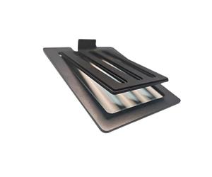 Limtula Set Ripiani per Monitor rialzati con Fermo, Black | Base Inclinata in Ferro Comprensiva Fermata Guardia con Barriera Frontale per Scrittoi Streaming Aree
