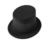Limtula Spettacoli teatrali Cappello a cilindro Costume da gioco ruolo Cappello da gentiluomo con bordo arrotolato Costume da carnevale per adulti Copricapo da festa