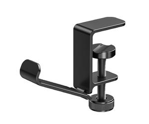 Limtula Supporto per cuffie Gancio per cuffie Supporto in lega alluminio con morbida gomma siliconica per riporre e mostrare auricolari Morsetto a vite Staffa per cuffie