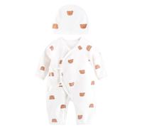 Limtula Tuta da orso neonato Cappello da ospedale Abito primaverile Tute a maniche lunghe per neonate Ragazzi Tute unisex da neonato per l ' autunno