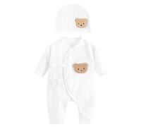 Limtula Tuta da orso neonato Cappello da ospedale Abito primaverile Tute a maniche lunghe per neonate Ragazzi Tute unisex da neonato per l ' autunno