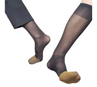 Limtula Uomini di Seta Calze Abito Sottile Sottile Affari Morbido Nylon Ginocchio Alto Sopra Il Vitello Regali Nylon Ginocchio Alto Vestito Calze Per Donna, B, Taglia unica