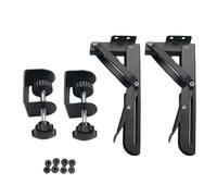 Limtula Vassoio Rack Morsetti per Piastra Estensione del Computer Vassoio Staffa per Scheda Estensione per Desktop Tastiera Pieghevole Design Pieghevole con Clip Nera per Supporto per tastiere