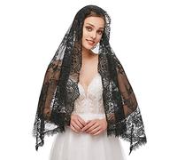 Limtula Velo da messa Bellissimo pizzo floreale per infinito Velo da mantiglia per copricapo da donna da chiesa per cap cattolico da chiesa in pizzo copricapo da messa Mantiglia