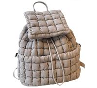 Limtula Zaino da viaggio per donna, trapuntato, scuola, scuola, stile coreano, alla moda, stile coreano, scuola studentesca, cachi, Bellezza di massa