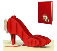 LIN 17387 3d pop up biglietti, con busta rosso