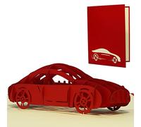 LIN 17388 3d pop up biglietti, con busta rosso
