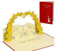 LIN - Cartolina pop-up 3d biglietti di Natale angelo