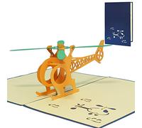 Lin - Pop Up 3D Biglietto d'auguri, Elicottero, (#148)