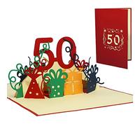LIN - Pop Up 3D Biglietto di auguri, Buon compleanno 50 anni, (#20)