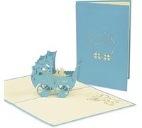 LIN - Pop Up 3D Biglietto di auguri per la nascita di un bambino, Passegino (#89)