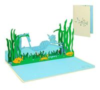 LIN - Pop Up 3D Biglietto di auguri per un compleanno, Subacqueo, (#107)