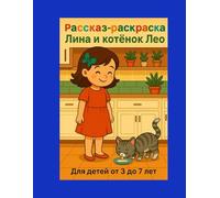 Lina and Kitten Leo: Coloring Storybook (In Russian): A Warm and Charming Coloring Story for Children - Russian Language Edition