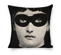 Lina Cavalieri Artificial Linen Throw Pillow Case Decorative Personalized Cushion Cover Art Face, 18 X 18 Inches(45x45cm)